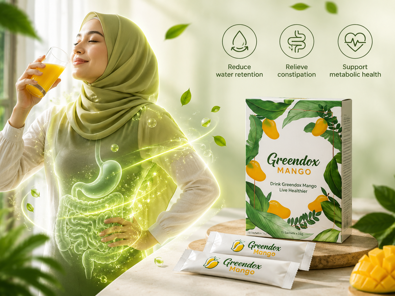 Greendox Mango gently detoxes your body